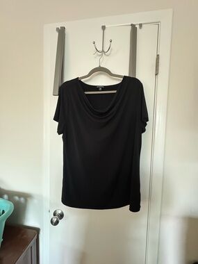 George Black Draped Cowl Neck Women's Top